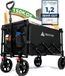 Merkloos Opvouwbare bolderkar met remmen, 140 liter inhoud en 150 kg draagvermogen voor strand, camping en boodschappen