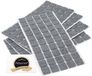 Adsamm® 250 pièces patins en feutre 20 x 20 mm gris carré 3,5 mm d'épaisseur en feutre de haute qualité auto-adhésif