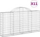 vidaXL Gabions - 11 pièces - Voûté - 200x30x100/120 cm - Fer