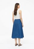 s.Oliver Denim jupe portefeuille bleu coton 34