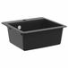 vidaXL - Wasbak - 80% Kwarts en 20% Hars - 470 x 440 mm - Zwart