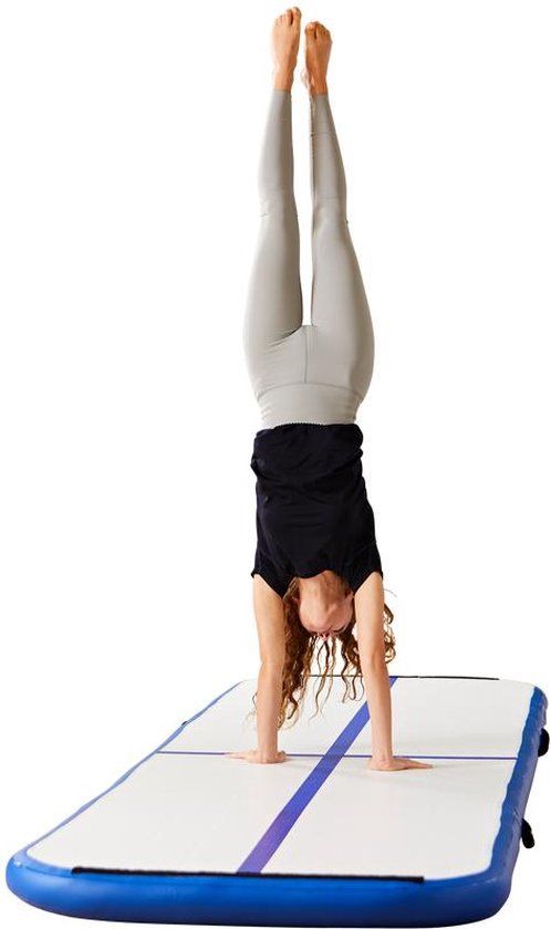 AirTrack Ayah Airtrack - 4 meter - blauw/wit - inclusief pomp