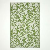 Homescapes Buitenkleed Vloerkleed – 240x300cm – Buitentapijt – Groen–Wit Tuinkleed – Tuintapijt – Omkeerbaar – Waterdicht & UV–bestendig – Gerecycled polypropyleen – "Zena"