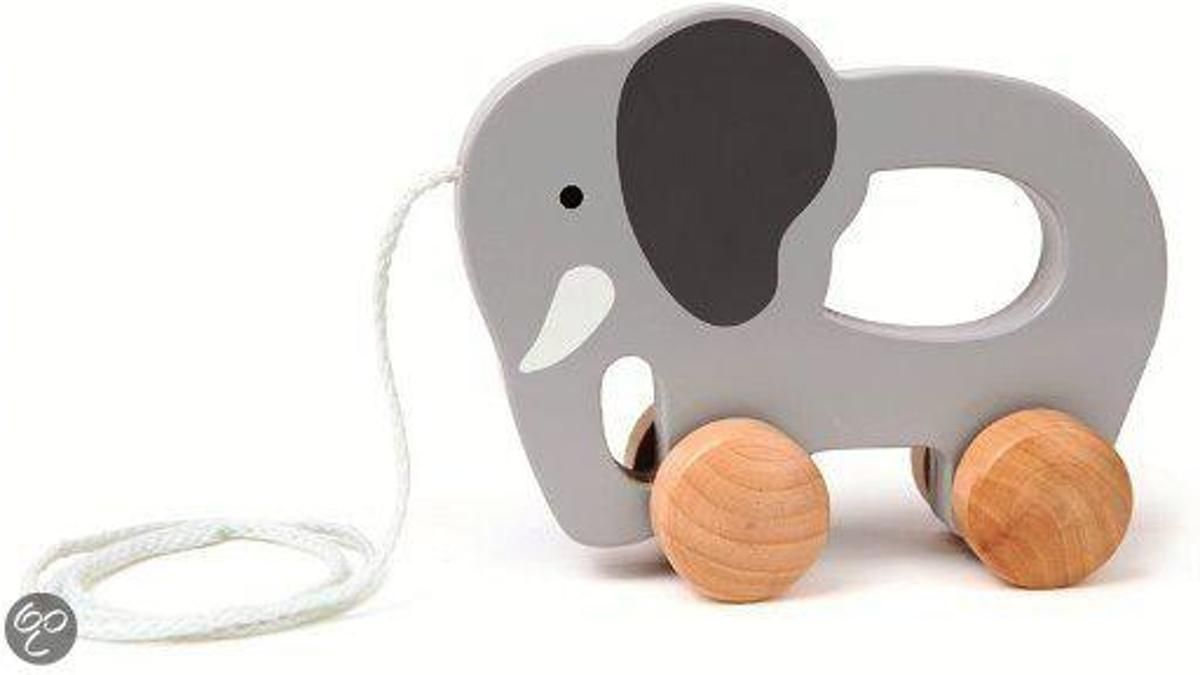 Hape Duw- en Trekfiguur Olifant - Grijs