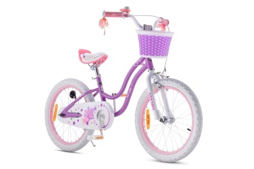 Royalbaby Stargirl Kinderfiets voor meisjes, fiets, hand- en terugtraprem, 16 inch vanaf jaar, kinderfiets, lila
