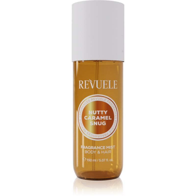 Revuele Nutty Caramel Snug Lichaamsspray – zoete warme gourmandgeur met karamel en nootachtige accenten, Cozy Body Spray voor dagelijks gebruik, 150 ml