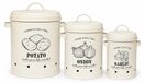 Boîtes de rangement en métal pour pommes de terre, oignons et ail (lot de 3)