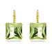 Swarovski Millenia Oorhangers, Square slijpvorm, Groen, Goudkleurige toplaag
