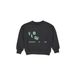 QPI sweater met tekst - antraciet