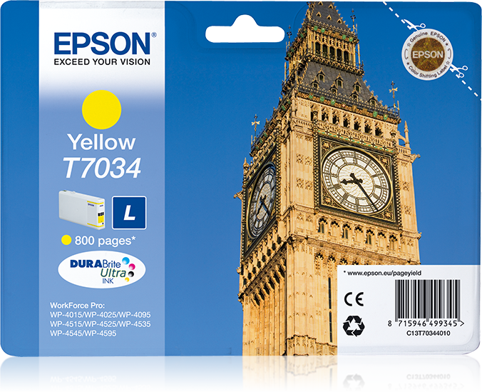 Epson Big Ben Ink Cartridge L Yellow 0.8k single pack / geel