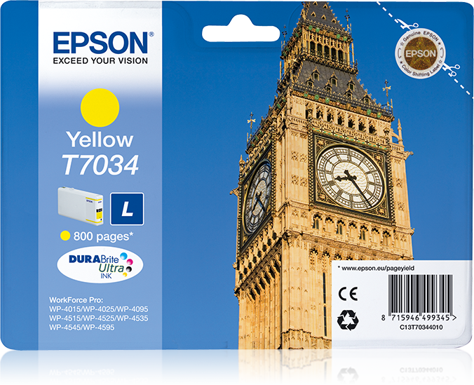 Epson Big Ben - Inktcartridge - Geel