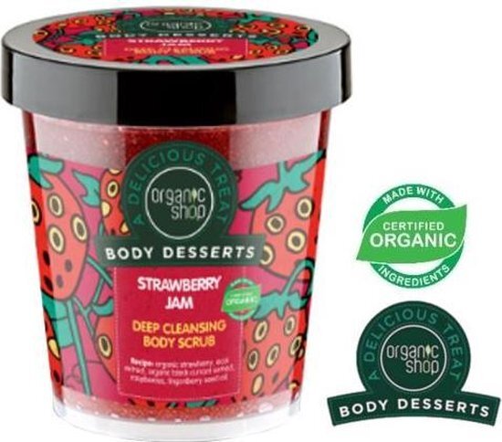 Organic Shop Strawberry Jam Deep Cleansing Body Scrub 450ml