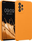 kwmobile telefoonhoesje geschikt voor Samsung Galaxy A52 / A52 5G / A52s 5G - TPU backcover met siliconen coating - Smartphone case in fruitig oranje