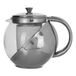 Premier Housewares Theepot met theezeef, 700 ml, roestvrij staal en glas