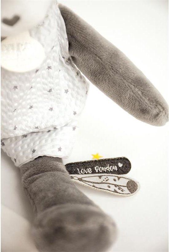 DouDou et Compagnie Panda knuffel met zilver in cadeau verpakking DC354