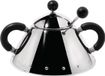 Alessi 9097 B Suikerkom met lepel RVS handgrepen en knoppen Polyamide Zwart