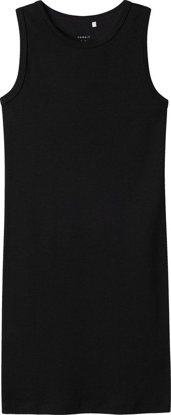 Name it Jurk Rib Zwart Maat 140