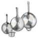 Set de cuisine, 4 pièces, acier inoxydable, 24/28/32 cm + 12 cm, convient à l'induction