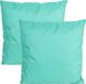 Anna's Collection Coussin de jardin 60x60 cm Aqua Bleu (2 pièces)