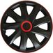 NRM KO254 Kando Wieldoppen, zwart/rood, 14 inch, set van 4