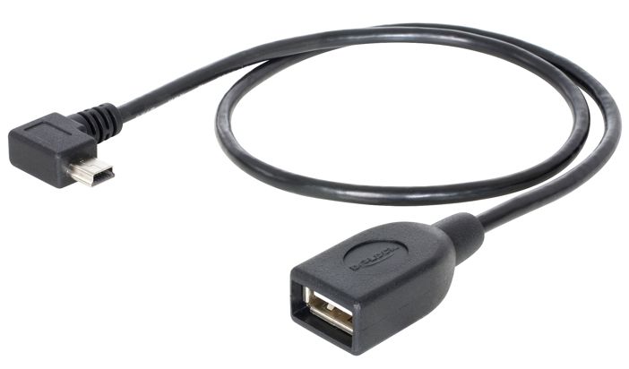 DeLOCK 83356 USB-kabel - Mini-USB A - USB A - 0,5 m - Zwart