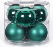 Inge-glas Inge Christmas Grote kerstballen - 6x st - donkergroen - D10 cm - glas