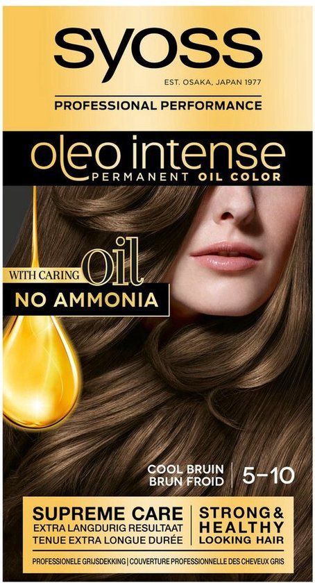 SYOSS Oleo Intense 5-10 Cool Bruin Haarverf - 115 ml - 3 stuks