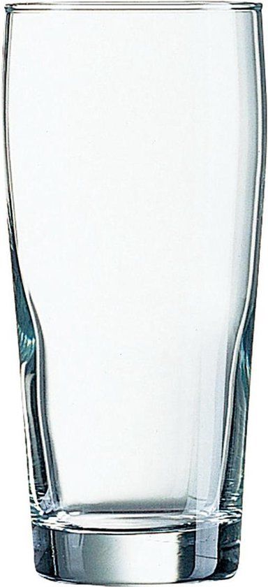 Arcoroc Willi Becher Bierglazen - 33 cl - Set van 12 - Transparant