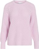 VILA VIOA O-NECK L/S STRUCTURE KNIT TOP/PB Dames Lange mouwen shirts XL Cherry Blossom