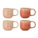 Bloomingville Set de tasses en grès Roselyn Rose 4 pcs.