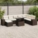 Prolenta Maison Exclusive - 9-delige tuinmeubelset met sofa en kussens, bruin, van polyrotan
