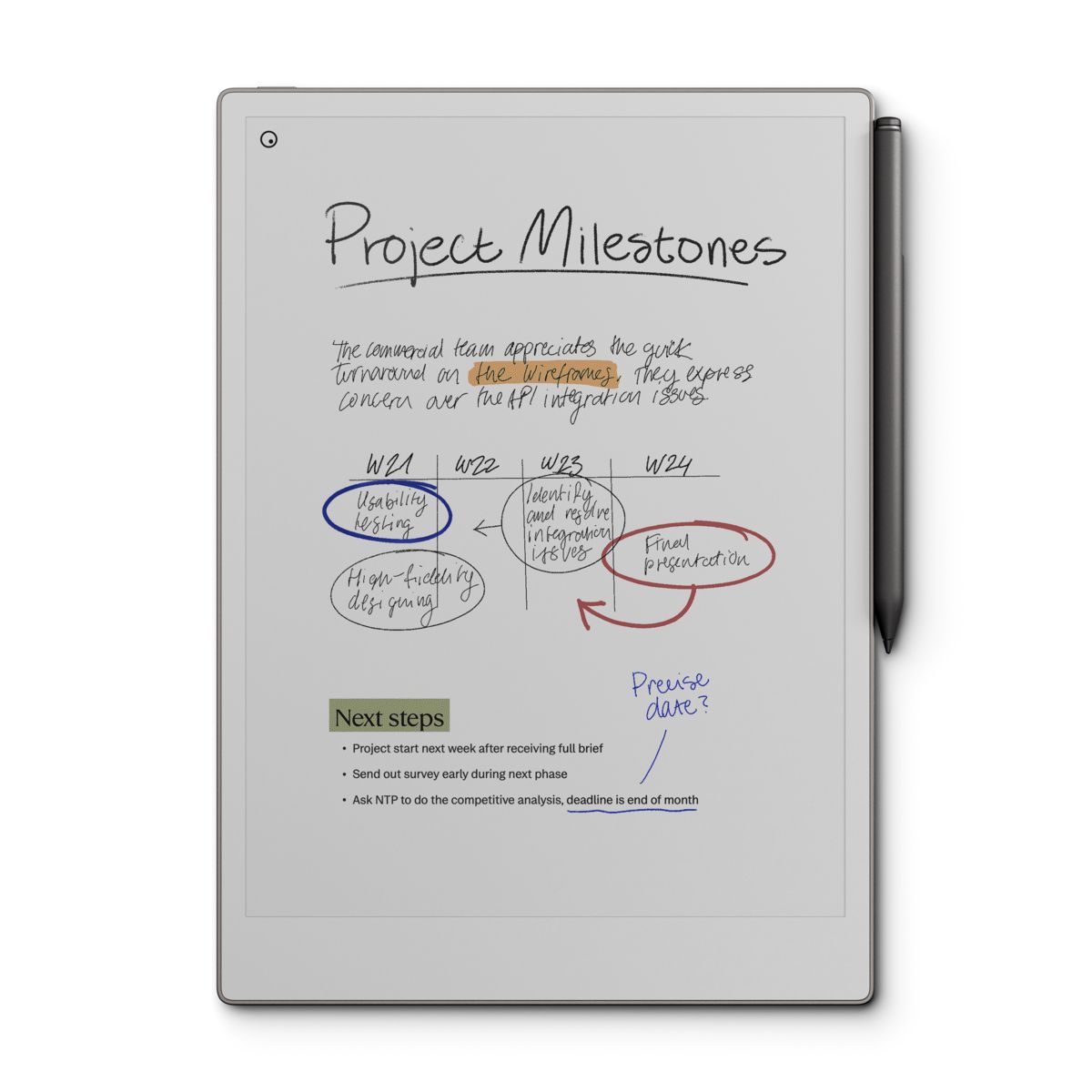 reMarkable Paper Pro met Book Case Leer Zwart