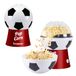 BEPER P101CUD053 Hetelucht Popcorn Maker, Voetbal Ontwerp, Olievrij, Snel en Compact, Inclusief Kom, Ideaal voor Filmavonden en Fans