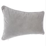 Atmosphera Bank/sierkussens huiskamer Sophia - 30 x 50 cm - Zilvergrijs - polyester - met rits