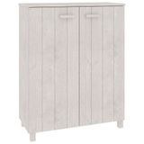 VidaXL Schoenenkast HAMAR 85x40x108 cm Massief Grenenhout Wit