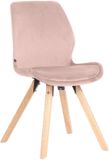 CLP Luna Eetkamerstoel - Modern - Rugleuning - 136 kg - Fluweel/roze