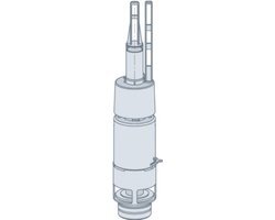 Sanit 01.950.00.000 inclusief laag afvoerarmatuur, vulventielhouder, meerkleurig