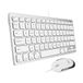Macally USB bekabeld toetsenbord en muis combo voor Mac en pc - Compact Mac-toetsenbord en -muis voor MacBook Pro/Air, iMac, Mac Mini/Pro - compatibel Apple toetsenbord en muis