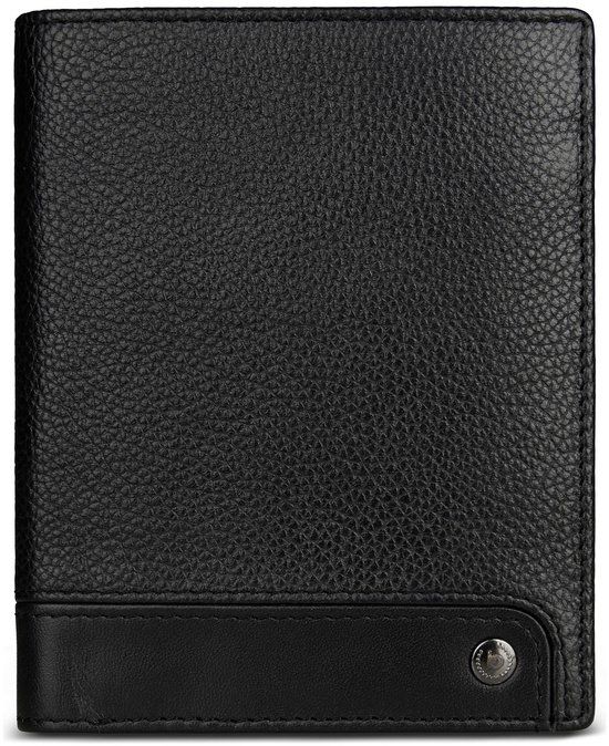 bugatti Due Flap Wallet Black zwart