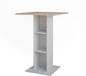 Vicco Table de bar – 75 x 75 cm Blanc/Sonoma