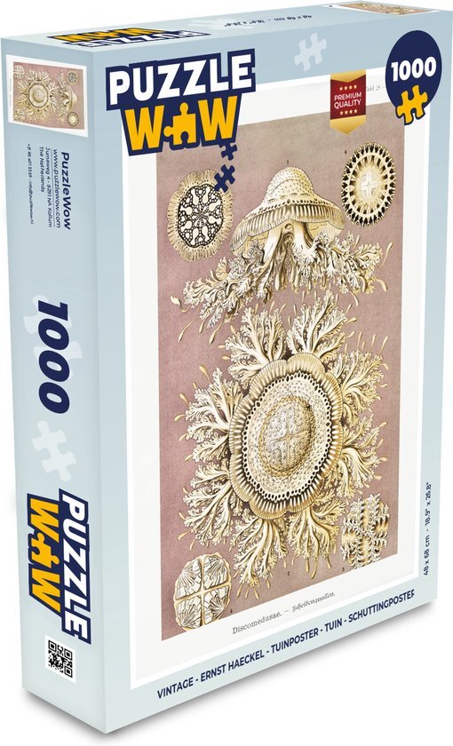 MuchoWow Puzzel Vintage - Ernst Haeckel - Kwal - Kunst - Legpuzzel - Puzzel 1000 stukjes volwassenen