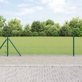 vidaXL - Gelast hekwerk met betonnen voetstuk - 50 x 0,4 m - Groen - Gaas