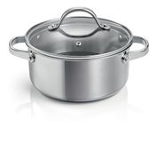 Tescoma SteelCRAFT 780570 steelpan met deksel, antiaanbaklaag, diameter 18 cm, inhoud 2 l