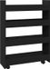 vidaXL - Opbergtrolley - smal - 4-laags - bewerkt - hout - zwart