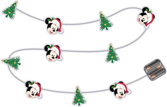 arditex Lichtsnoer Mickey Mouse Warm Wit 10 Leds 165 Cm Wit