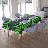Bonamaison Tafelkleed, Anti-Mold, Sneldrogend, Waterdicht, 100% Polyester Tafellaken, Neon groene rook, 140 x 200 Cm