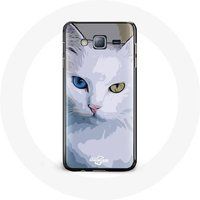Maniacase Etui voor Samsung Galaxy J5 2016 Turkse van Kat blauw oog en geel oog