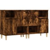 vidaXL Dressoir 60x35x70 cm Bewerkt Hout Gerookt Eikenkleurig