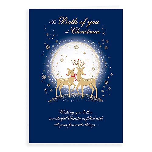 Piccadilly Greetings Klassieke kerstkaart voor jullie beiden - 9 x 6" - Regal Publishing