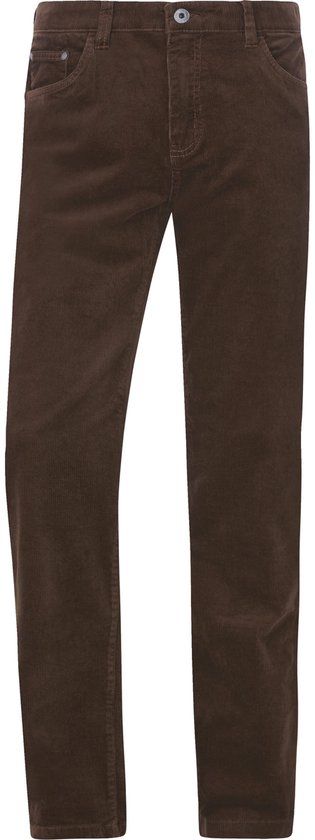 Jan Vanderstorm heren Corduroy Broek - 58 - bruin - Plus Size